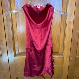 Maroon Halter Top